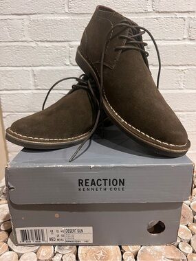 Kenneth Cole Reaction Olive Brown Suede Chukka Boots Men’s Size 11